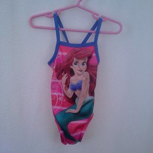 Disney girls swimsuit Size 2T Pink Ariel Little Mermaid One piece